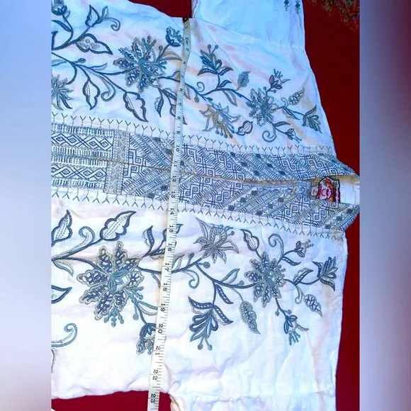 Rare Johnny Was Embroidered Linen Kimono - Picture 8 of 16